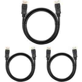 DISPLAYPORT 1.2 CABLE 6FT-4KX2K-21.6GBPS-M/M-3 PACK-BLACK