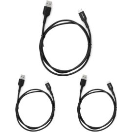 USB-C TO USB-A CABLE 3FT M/M 480MBPS-NICKEL PLATTED-3 PACK-BLACK