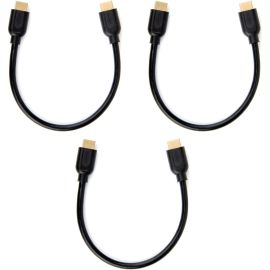 HIGH SPEED HDMI M/M CABLE WITH ETHERNET-10.2GBPS-3 PACK-BLACK