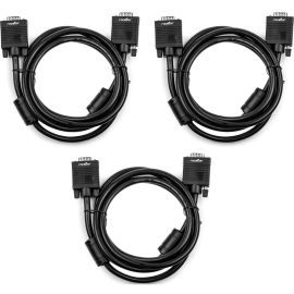 HIGH-RESOLUTION SVGA/VGA MONITOR CABLE- 6FT-M/M-3 PACK-BLACK