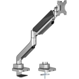 HEAVY DUTY GREY MONITOR ARM DISPLAYS UP TO 15KG CLAMP/GROMMET