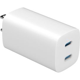 65W GAN PD CHARGER 2 X USB-C WHITE