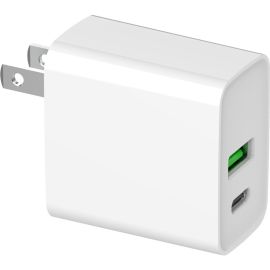 20W FAST PD CHARGER 1 X USB-C 1 X USB-A WHITE