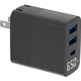 30W GAN PD CHARGER 1 X USB-C 2 X USB-A BLACK