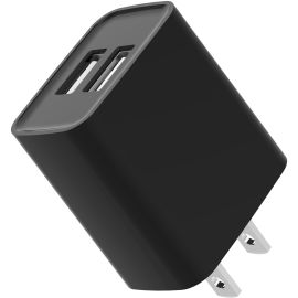 12W FAST PD CHARGER 2 X USB-A BLACK