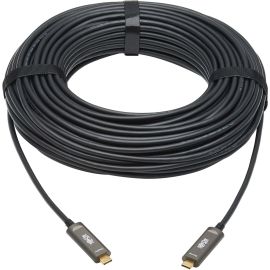 30M USB C FIBER ACTIVE OPTICS CABLE 4K60HZ HDR 4:4:4 M/M BLACK