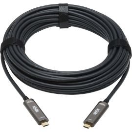 15M USB C FIBER ACTIVE OPTICS CABLE BACKWARD COMPATIBLE BLACK