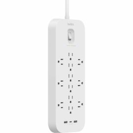 6FT 12-OUTLET SURGE PROTECTOR + USB-C AND USB-A PORTS