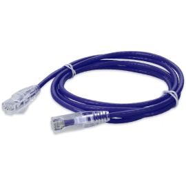 RJ-45 M/M PATCH CBL 5FT PURPLE CAT6A BOOTEDSNAGLESS CU