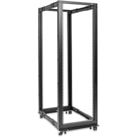 36U OPEN FRAME RACK 4-POST RACK - BLACK