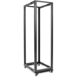 42U OPEN FRAME RACK 4-POST RACK - BLACK