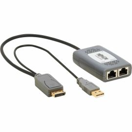 DISPLAYPORT OVER CAT6 PIGTAIL RECEIVER WITH REPEATER 4K60HZ 230FT