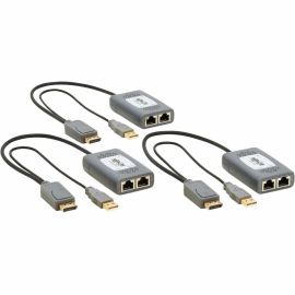 DISPLAYPORT OVER CAT6 EXTENDER KIT TRANSMITTER/2X RECEIVER 2-PORT